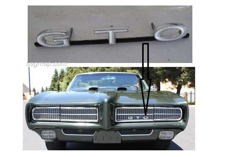1968 "GTO" Grille Emblem